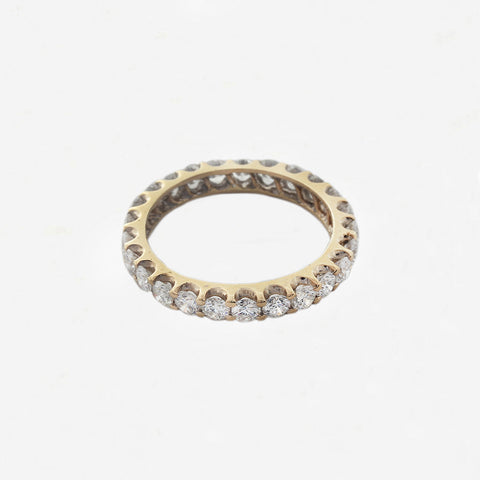 Diamond Set Full Eternity Ring in 18ct Yellow Gold - Secondhand