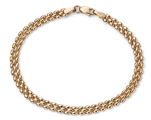 9ct Yellow Gold Brick Link Bracelet