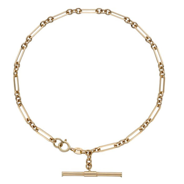 9ct Gold T-Bar Chain Bracelet
