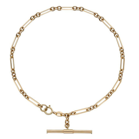 9ct Gold T-Bar Chain Bracelet