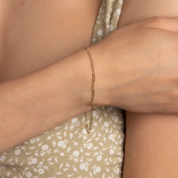 9ct Gold Mixed Length Link Bracelet