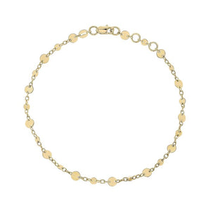 9ct Gold Discs and Chain Bracelet