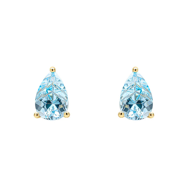 Topaz Pear Cut Stud Earrings in 9ct Gold