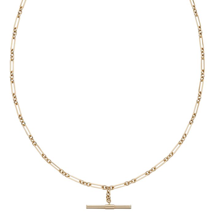 T-Bar Chain Necklace in 9ct Gold
