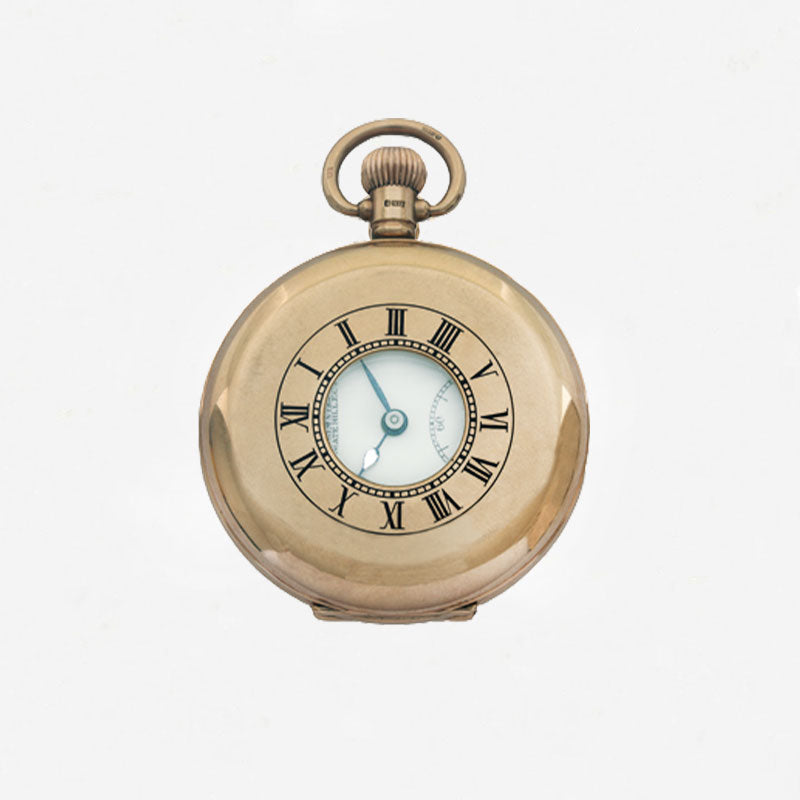 R C Amey Gents 9ct Gold Half Hunter Pocket Watch - Secondhand