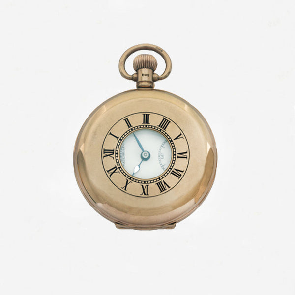 R C Amey Gents 9ct Gold Half Hunter Pocket Watch - Secondhand