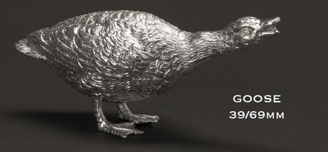 Sterling Silver Goose Figurine by Silvants