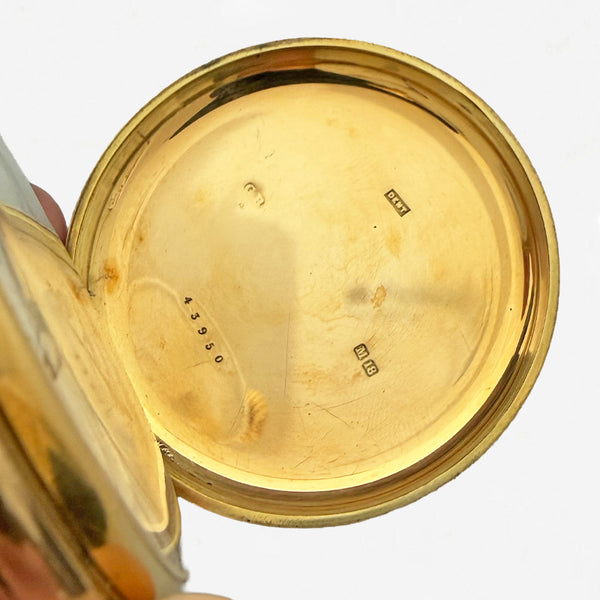 18ct Gold Hunter Pocket Watch by Dent, London  - Secondhand
