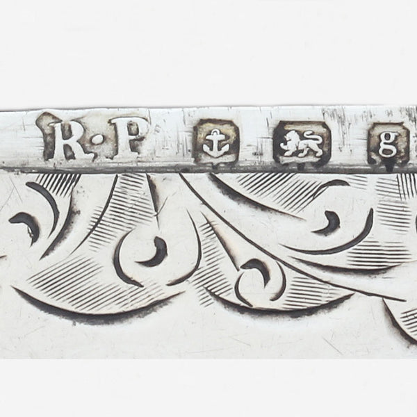 Edwardian Silver Vesta Case With Scroll Engraving - Secondhand