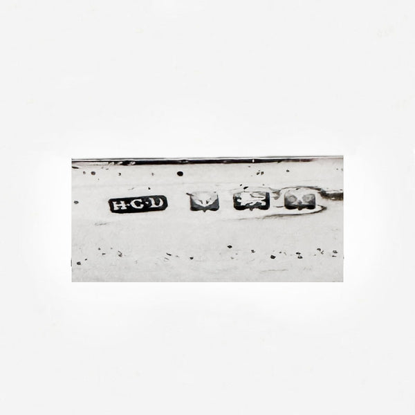 Silver Engine-turned Enamel Trinket Box Dated 1922