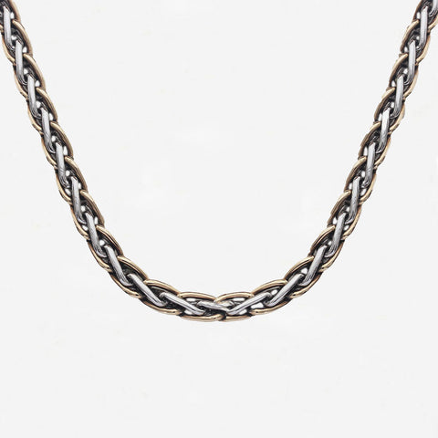 9ct White and Yellow Gold Chain - Secondhand