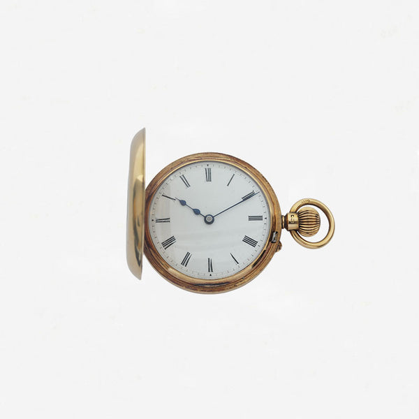 Ladies 18ct Gold Half Hunter Pocket Watch - Secondhand