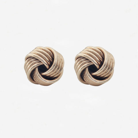 9ct Gold Large Knot Earrings - Secondhand