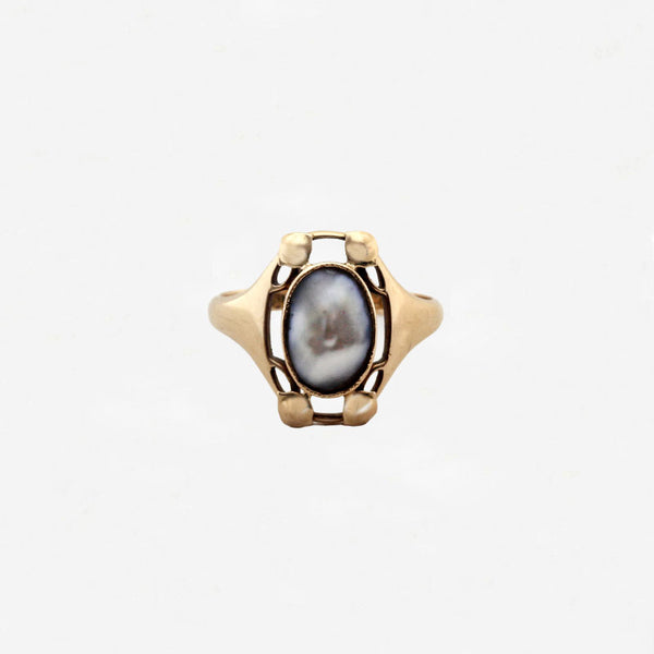 Mabe Pearl Art Nouveau Dress Ring - Secondhand