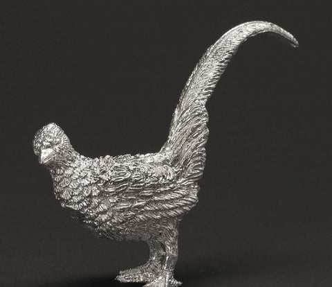 Sterling Silver Male Pheasant Figure