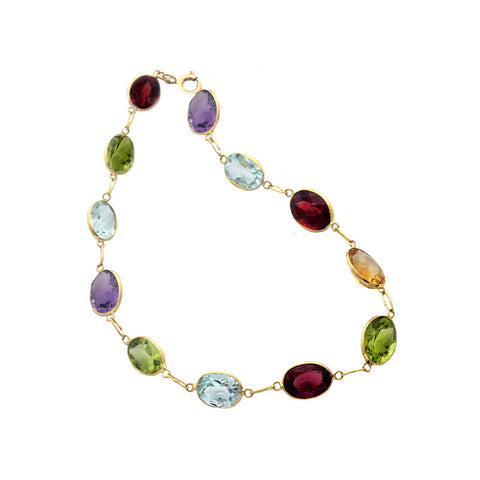 Multi Gemstone Bracelet in 18ct Gold