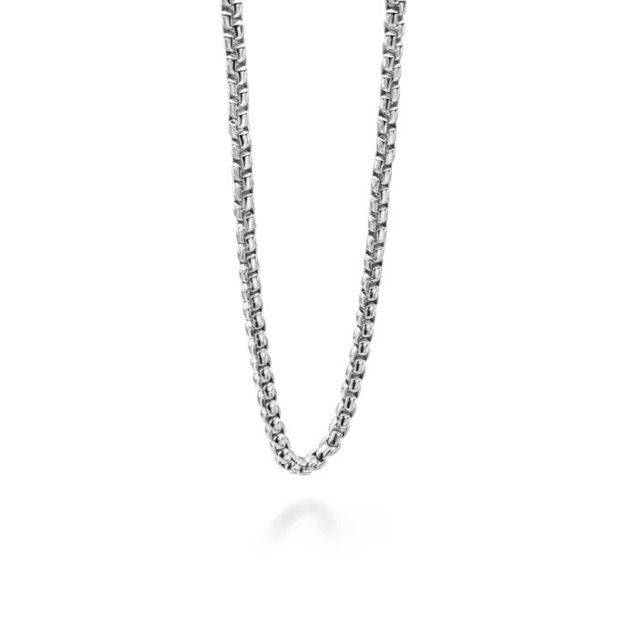 Stainless Steel Large Belcher Link Chain Necklace by Fred Bennett