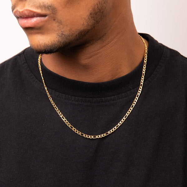 Gold Plated Stainless Steel Figaro Link Chain by Fred Bennett