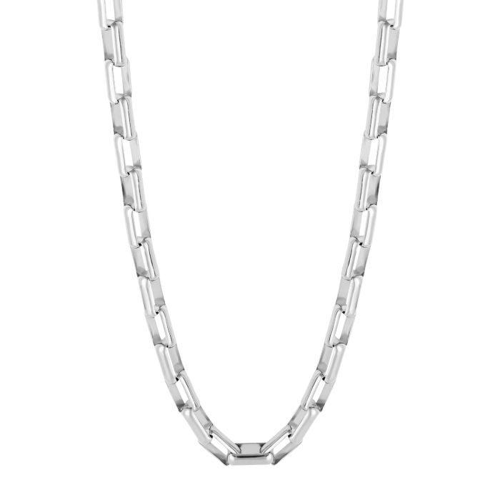 Silver Box Link Chain Necklace by Fred Bennett