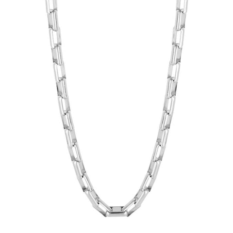 Silver Box Link Chain Necklace by Fred Bennett