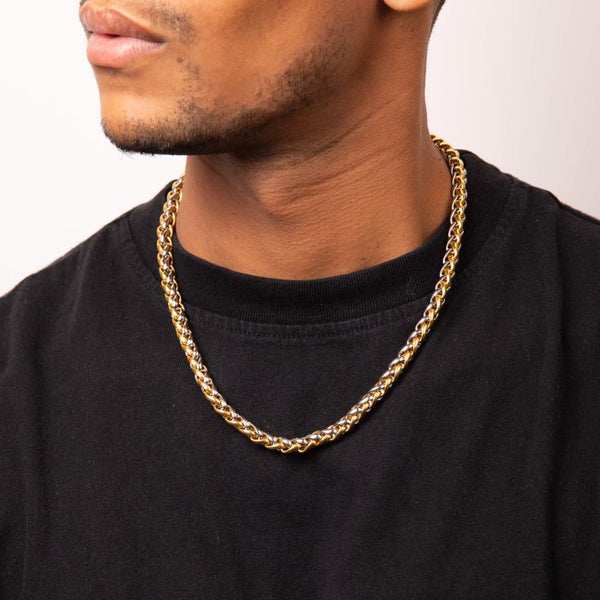 Two Tone Spiga Link Necklace by Fred Bennett