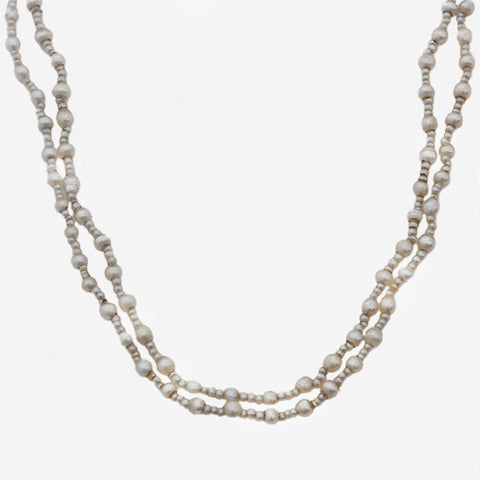 single row natural pearl necklace