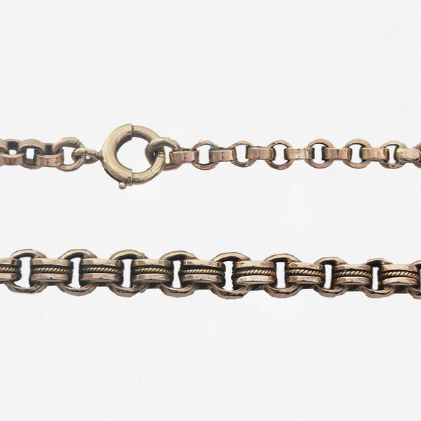 9ct Rose Gold Graduated Facet Link Necklace - Secondhand
