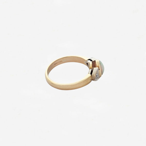 Opal and Diamond Set Ring in 18ct Gold - Secondhand