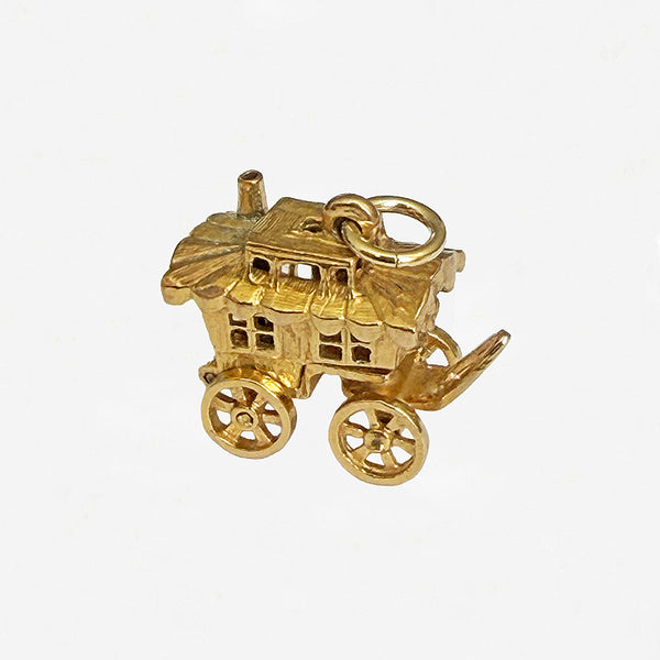 9ct Gold Opening Wagon Charm - Secondhand