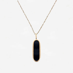 Onyx Pendant on a 9ct Gold Chain - Secondhand