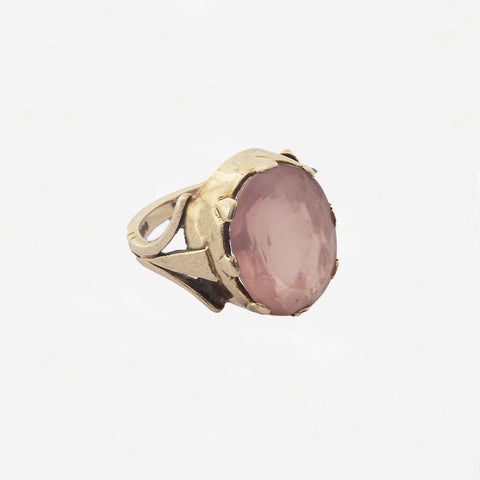 Rose Quartz Ring in 9ct Gold - Secondhand