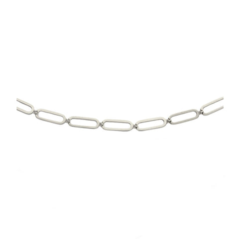 Silver Oval Link Bracelet