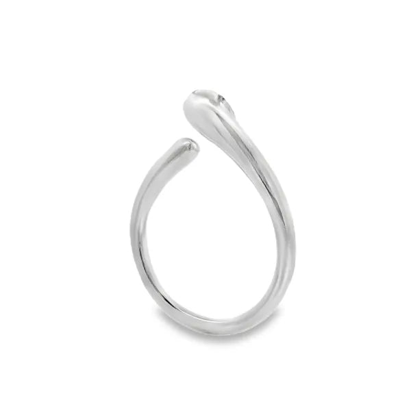 Silver open pendant on a white background