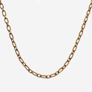 9ct Gold Fancy Trace Link Chain 28" - Secondhand