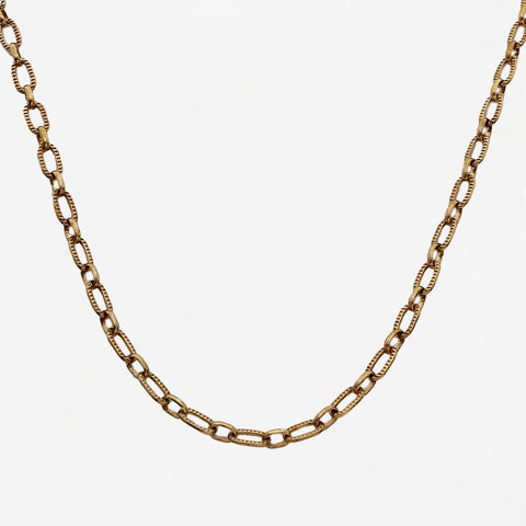 9ct Gold Fancy Trace Link Chain 28" - Secondhand