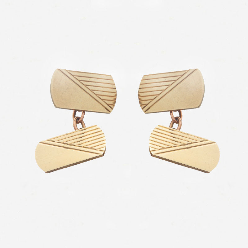 9ct Gold Rectangular Cufflinks - Secondhand