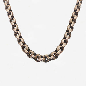 9ct Rose Gold Graduated Facet Link Necklace - Secondhand