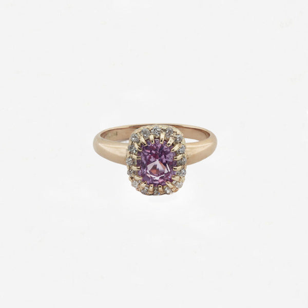 Pink Sapphire and Diamond Antique Ring - Secondhand