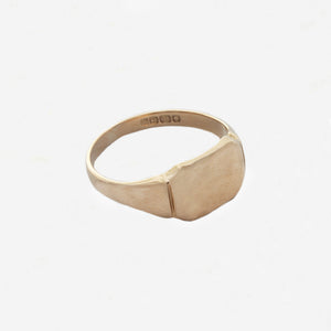 a secondhand rectangular plain signet ring