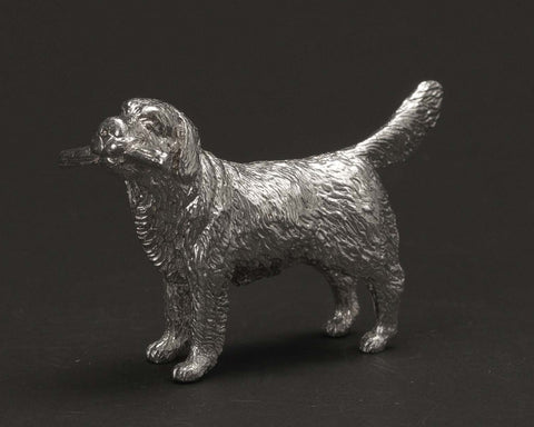 Sterling Silver Retriever Dog Figure