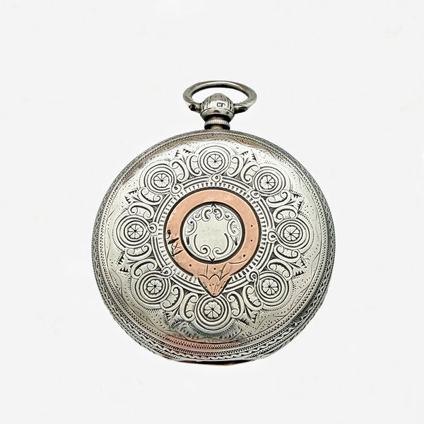 Victorian Silver & Gold Fusee Pocket Watch - Secondhand