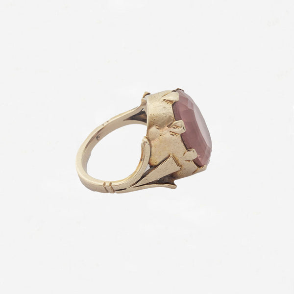 Rose Quartz Ring in 9ct Gold - Secondhand