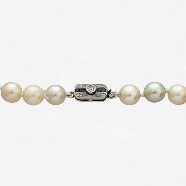 Cultured Pearl Uniform Single Row Necklace - Secondhand
