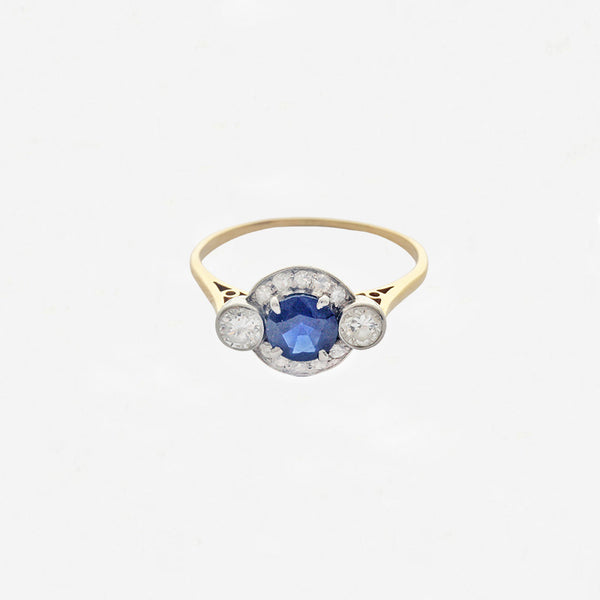 Sapphire and Diamond Cluster Ring - Secondhand