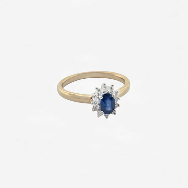 Sapphire and Diamond Cluster Ring - Secondhand