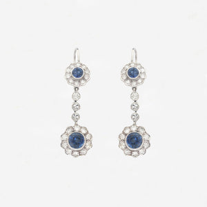 Sapphire and Diamond Drop Earrings - Secondhand