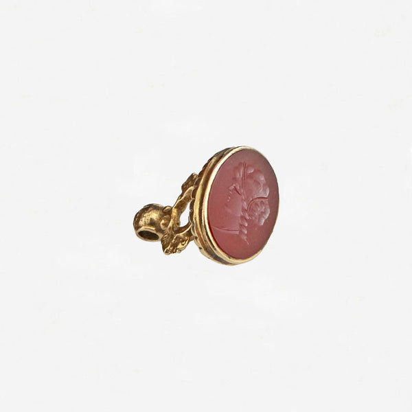9ct Gold Cornelian Fob - Secondand