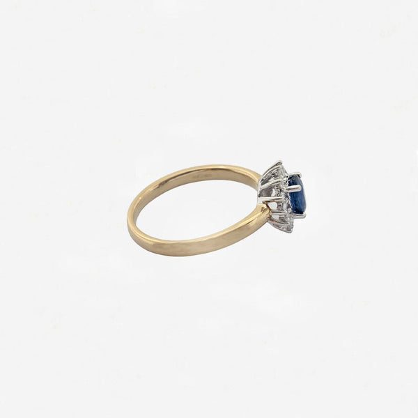 Sapphire and Diamond Cluster Ring - Secondhand
