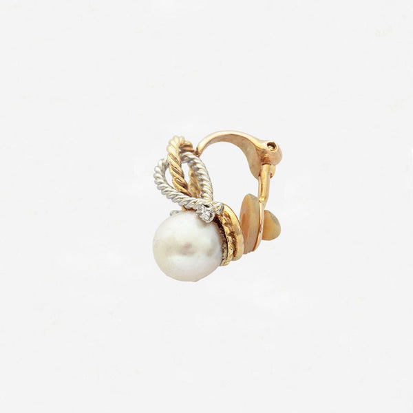 Pearl and Diamond Clip Earrings - Secondhand