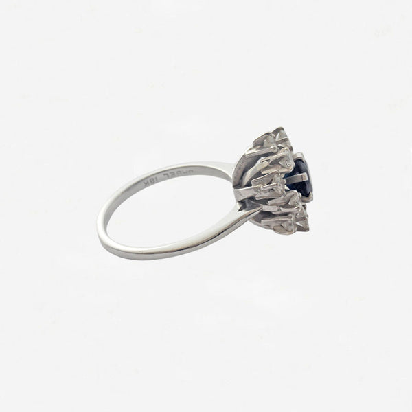 Sapphire and Diamond Cluster Ring - Secondhand